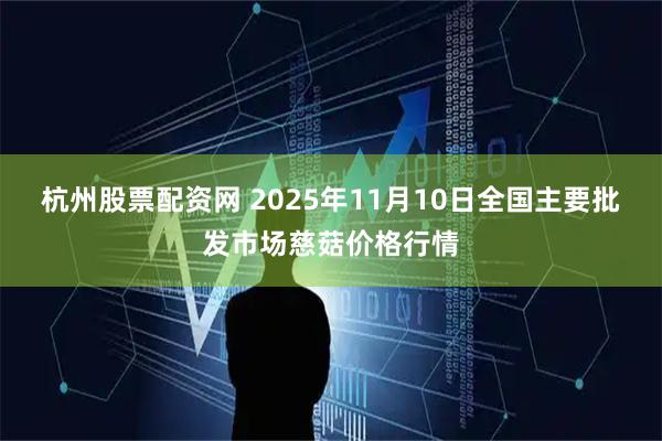 杭州股票配资网 2025年11月10日全国主要批发市场慈菇价格行情